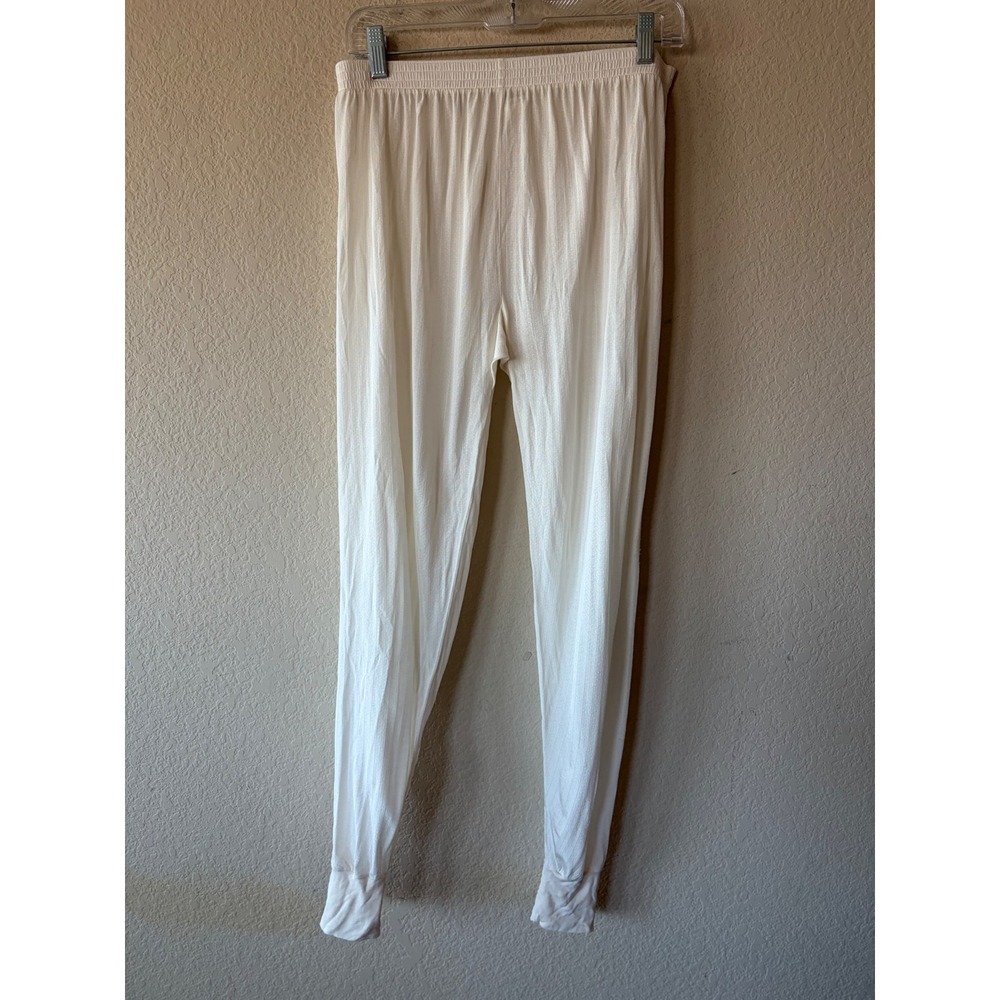 REI 100% Silk Pointelle Base Layer Bottoms Cream XL Long Johns Leggings